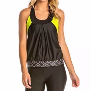 Moxie Sz L Tank Cycle Sport Black Neon Yellow